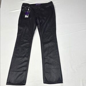 Ralph Lauren purple black varn women’s slim jeans 100% cotton made in Italy